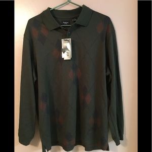 Men's haggar polo shirt, lg, new w/tags